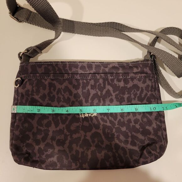 Kipling Crossbody Bag in Black/Gray Leopard Print - Picture 9 of 10
